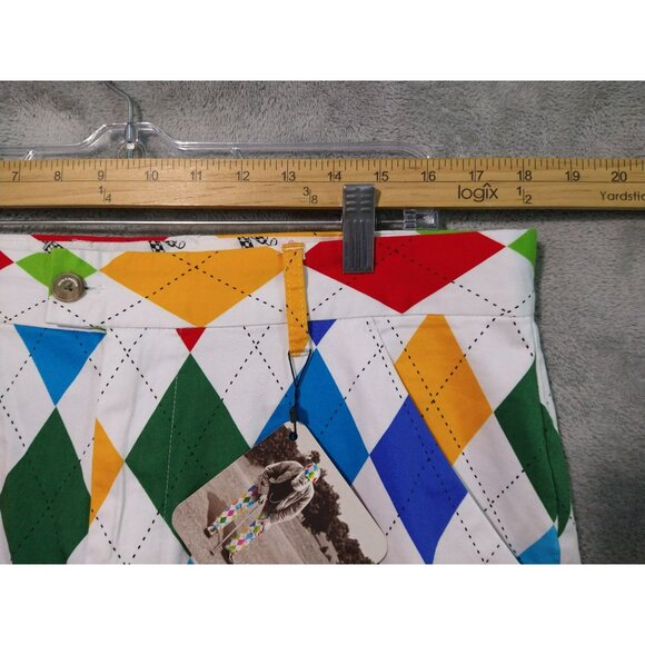 Royal and Awesome Golf Pants Mens 36x30 Argyle Plaid Cotton Divot Tool Lot of 2 - Picture 3 of 10